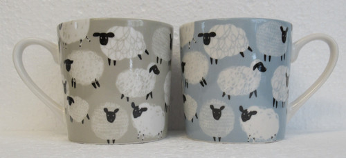 New sheep mugs pair - pair, china