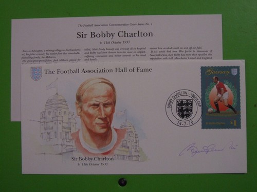 Fdc cover signed sir bobby - cover,