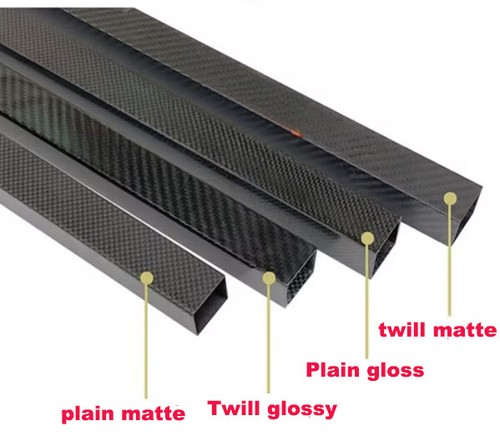 2pcs carbon fiber square - carbon,