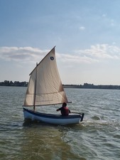 10.5ft Fibreglass Rowing Boat