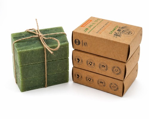 Aloe and turmeric natural soap - and,