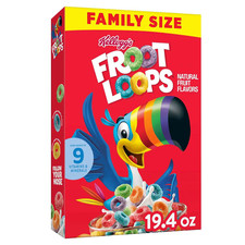 Froot Loops Cereal Family Size 470g Box (USA Import)