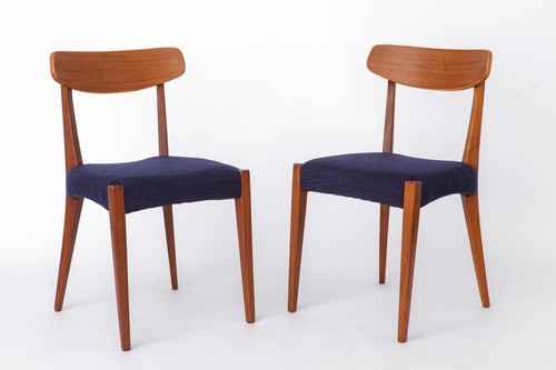 Pair danish teak chairs - of,