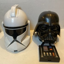 Star Wars 2004 Darth Vader Voice Changer Talking Helmet Mask & Storm Trooper