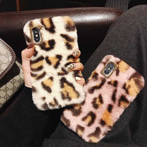 Leopard print plush case - leopard,