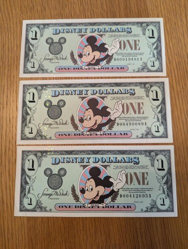 Vintage disney dollars - x,