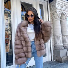 Women New Real Fox Fur Jackets