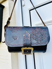 vintage tooled leather bag