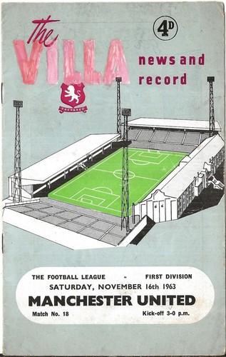 Football programme aston - football, villa