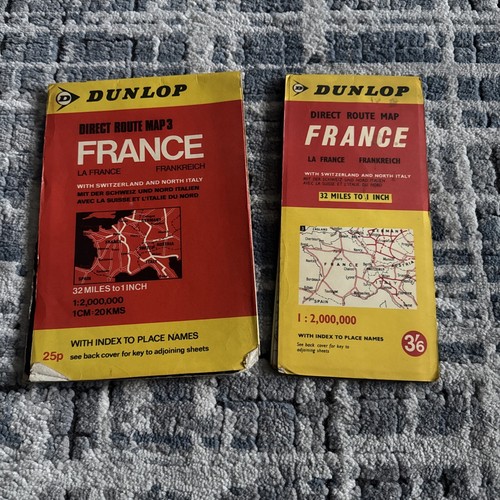 Dunlop maps france 1970s - france,