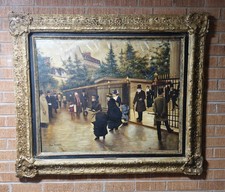 Superb oil painting from studio of Miguel Canals (1925-95) after Jean Béraud
