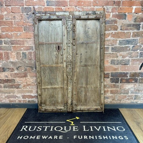 Pair vintage wooden - of, door