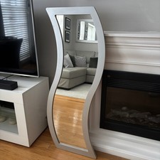 Modern Wavy Style Full Length Mirror, MORRIS MIRRORS, 120cm Height x 50cm Width