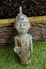 Old Tribal Bronze Benin Warrior  Figure  - Wonderfull Patina and Heavy