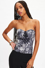 Jessa Leopard Printed Boob Tube Top Silence + Noise S / UK 8 - NEW RRP £29
