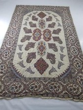 Antique Ghalamkar Block-Printed Cotton Textile with Floral Motif  106x65 inches