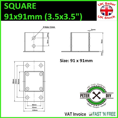Post support holder galvanised - post,