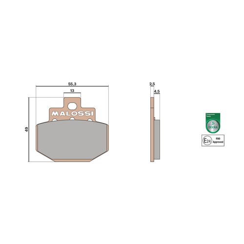 Malossi brake pads - mhr, synt
