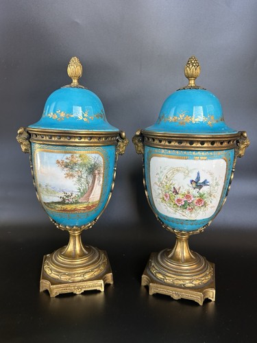 Sevres style ormolu bronze - sevres,