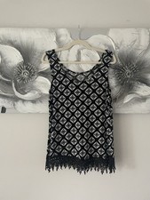 Matalan Black & White Crotchet