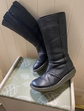 Dr Martens Authentic Wedge Black Zip Calf Leather Doc’s Boots Uk4