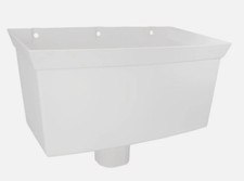 FLOPLAST 68mm Round Universal Gutter Hopper- White -Pack of 2