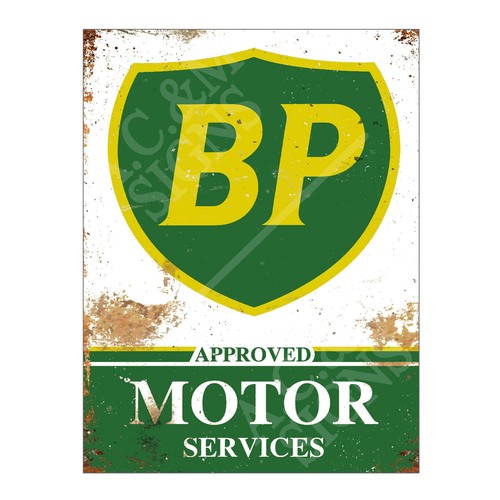 Metal tin sign plaque - tin,