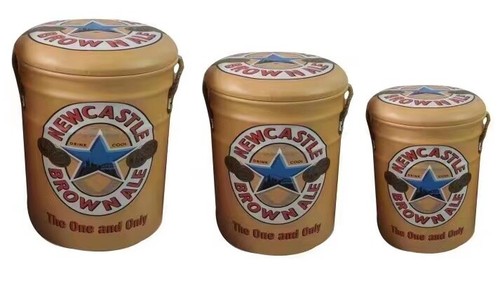Newcastle brown retro - brown, barrel