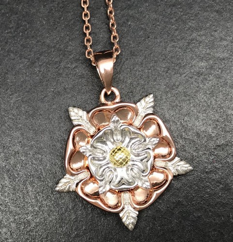 Tudor rose flower - , pendant