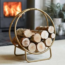 Gold Circular Log Rack &
