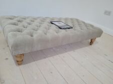 Coffee Table Chesterfield Design Footstool Bench Deep Cushioned Buttons In Naple