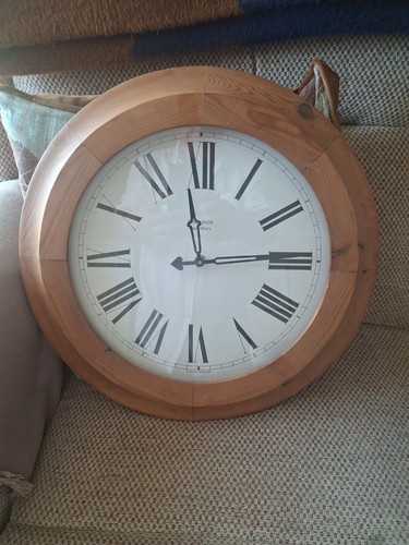 Shillings pine wall clock - shillings,