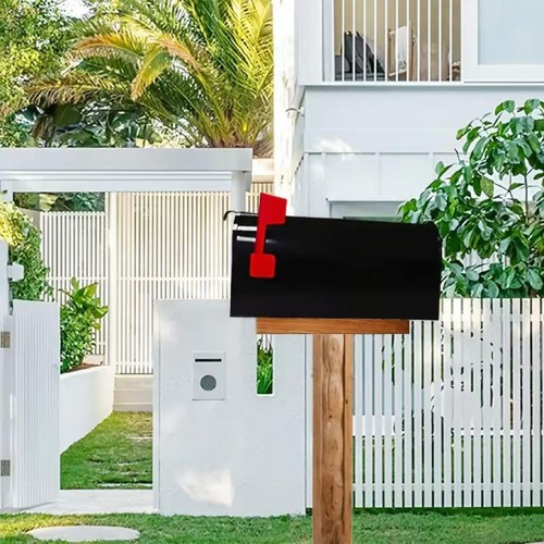 Metal mailbox decor post - mailbox, mount