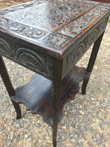 Antique carved oak - , occasional