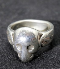 Silver Ring Skull WWII German