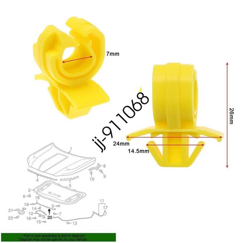 2pcs stay clips for vauxhall - 2pcs,