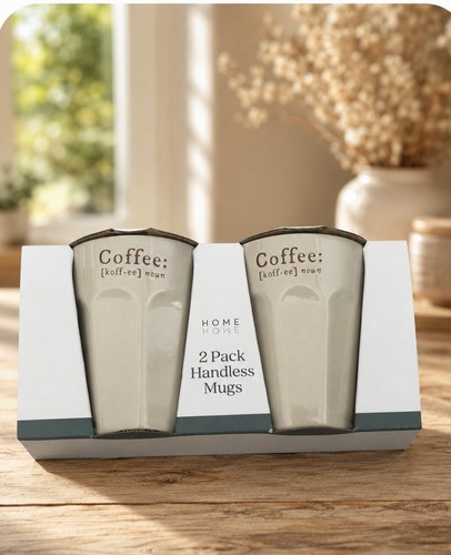 Pack handleless coffee - 2, mugs