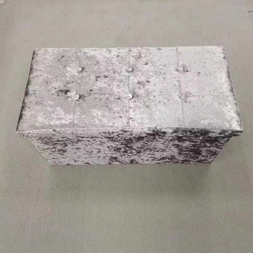 Velvet ottoman storage - 2-in-1,
