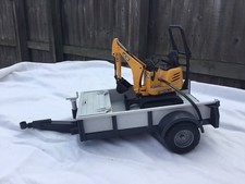 BRUDER MINI JCB EXCAVATOR & TRAILER 1:16 SCALE FARM TOY