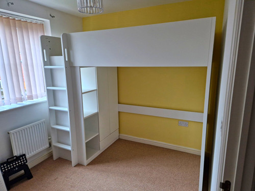 Ikea småstad white loft - white, bed