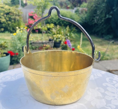 Antique brass jam pan - antique,