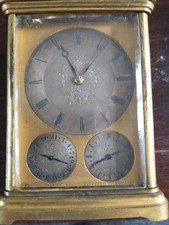 Antique French Carriage Clock with Lions Head - Mid 19th Century - 3 Dial Clock