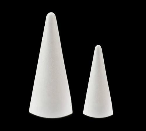 Polystyrene foam cone white - polystyrene,