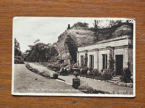 Antique postcard bowling - postcard,