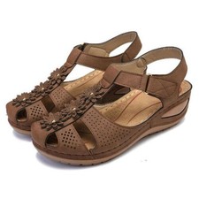 UK Womens Wide Fit Sandals Ladies Wedges Slippers Flip Flops Mules Shoes Size