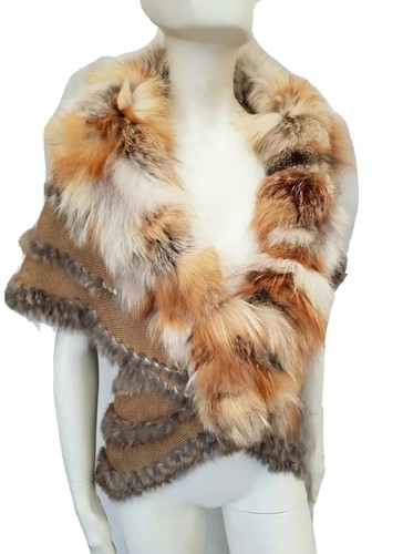 Real fox fur ladies cape - real,