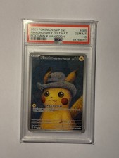 Pokémon Pikachu Van Gogh Grey Felt Hat PSA 10