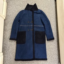 Zara Blue Faux Suede Shearling