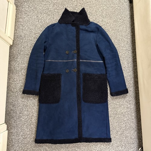 Zara blue faux suede shearling - suede,