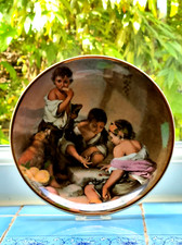 DEBONAIR POTTERY The Beggar Boys Plate Bartolome Esteban Murillo 1982 VINTAGE VG